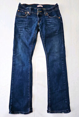 Levi's Limited Edition Blue Medium Wash Mid Rise Bootcut Stretch Jeans 30x29.5